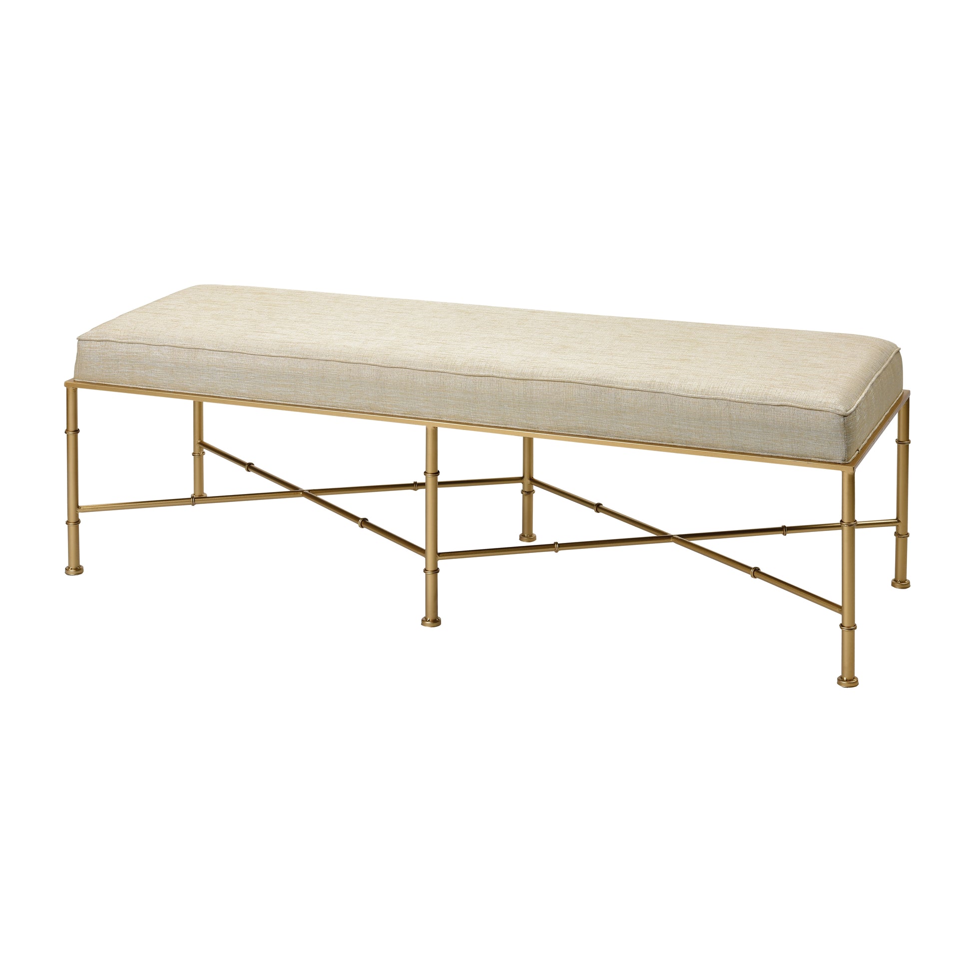 ELK SIGNATURE 3169-135 Gold Cane Bench - Stretcher Base