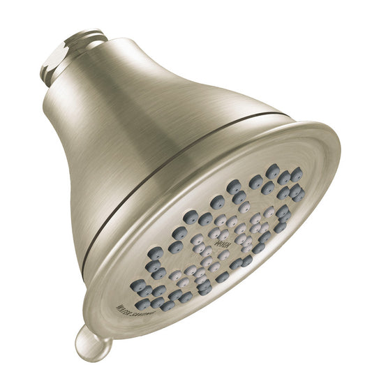 MOEN 3233EPBN Envi Brushed Nickel Three-Function 4" Diameter Spray Head Eco-Performance Showerhead