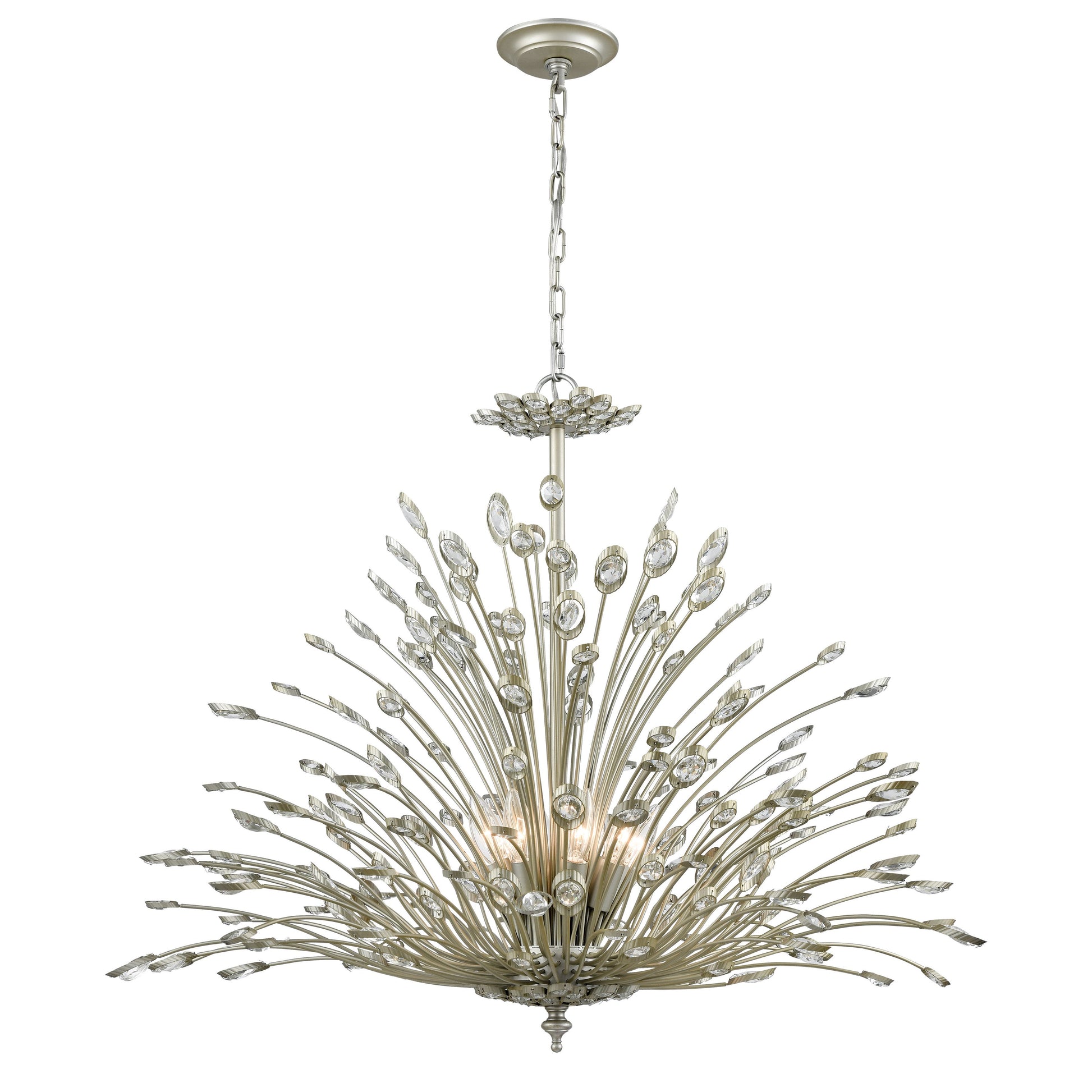 ELK SHOWROOM 33185/8 Mullica 36'' Wide 8-Light Chandelier - Aged Silver