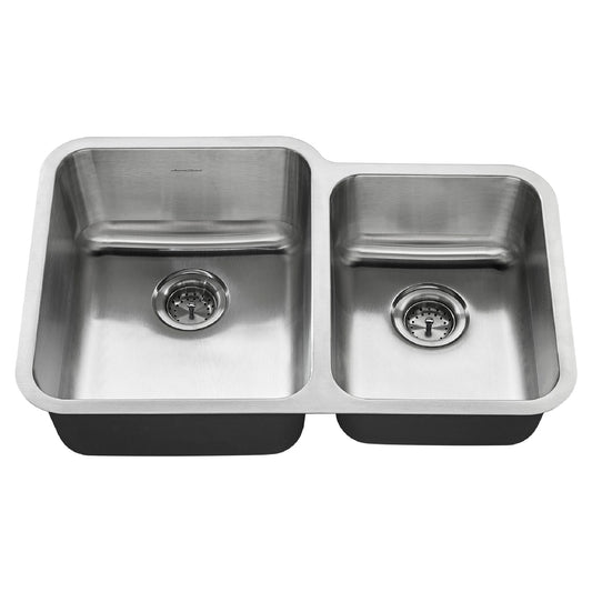 AMERICAN-STANDARD 18CR.9312000T.075, Reliant 31 x 20-Inch Stainless Steel Undermount Double-Bowl Kitchen Sink in Stainless Stl