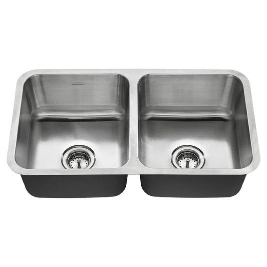 AMERICAN-STANDARD 18DB.9321800T.075, Reliant 32 x 18-Inch Stainless Steel Undermount Double-Bowl Kitchen Sink in Stainless Stl