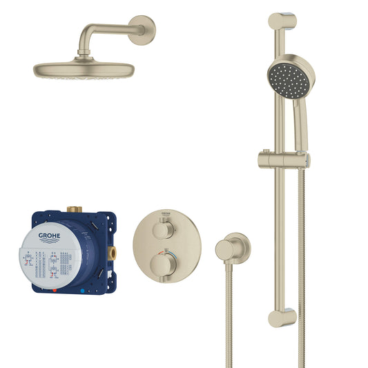 GROHE 34745EN0 Grohtherm Brushed Nickel Shower Set. 1.75gpm