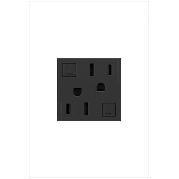 LEGRAND AGFTR2152G4 ADORNE  Tamper-Resistant 15A Duplex Self-Test GFCI Receptacles, Graphite