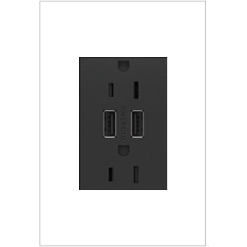 LEGRAND ARTRUSB153G4 ADORNE  Dual-USB Outlet , Graphite