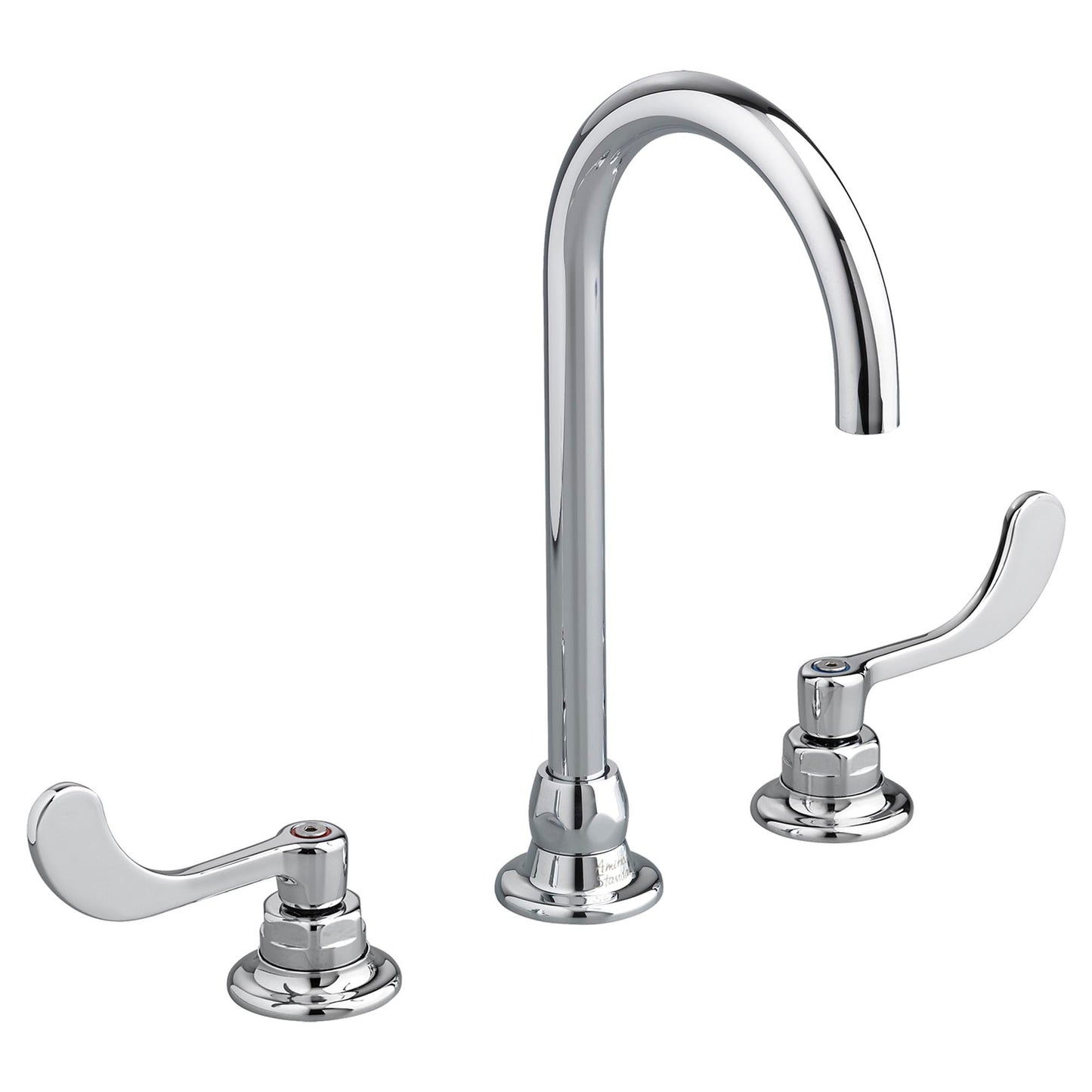 AMERICAN-STANDARD 6540180.002, Monterrey 8-inch Widespread Gooseneck Faucet With Wrist Blade Handles 1.5 gpm/5.7 Lpm Laminar Flow in Spout Base in Chrome