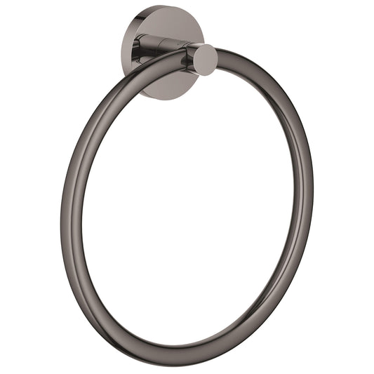 GROHE 40365A01 Essentials Hard Graphite 8" Towel Ring