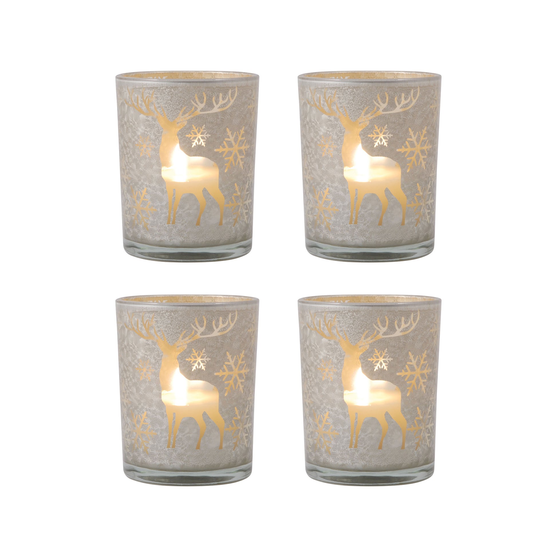 ELK STUDIO 394607/S4 Reindeer Pillar Holders (Set of 4)