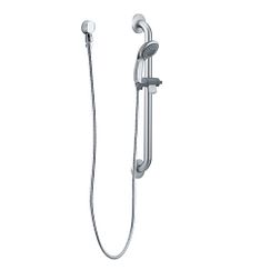 MOEN 40124 Capstone Capstone 3F Hh Shr W/Grab Bar Chr In Chrome