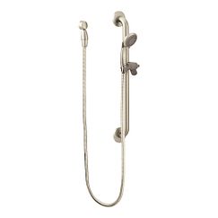 MOEN 40124BN Capstone Capstone 3F Hh Shr W/Grab Bar Bn In Brushed Nickel