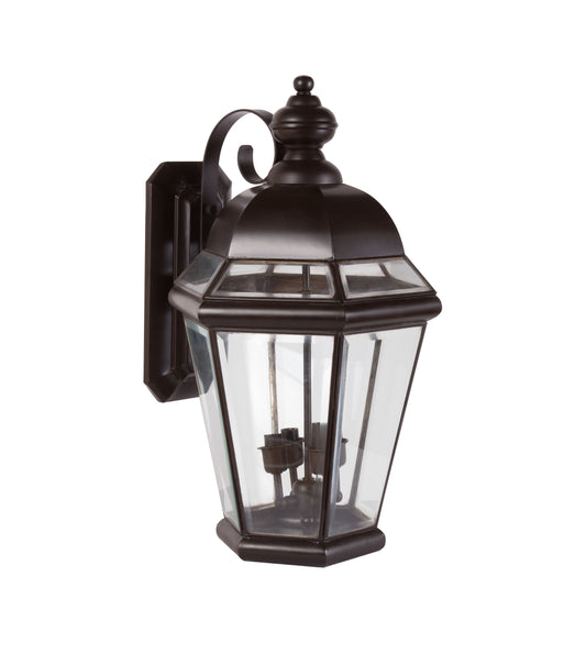 ELK SHOWROOM 4092-AC Artistic Lighting Outdoor Wall Lantern in Aged Copper with Beveled Glass