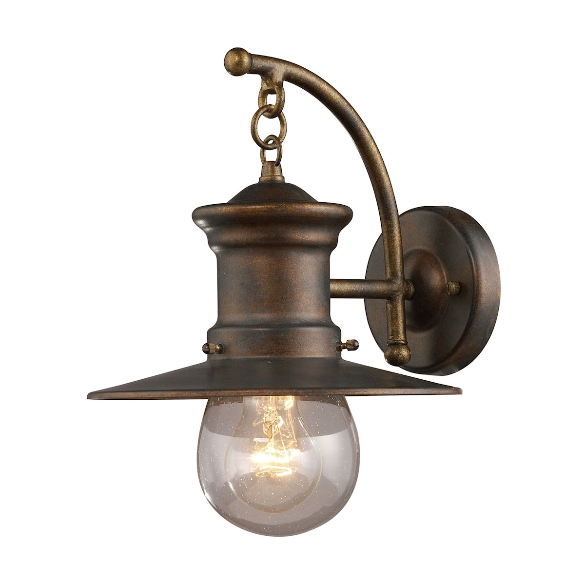 ELK SHOWROOM 42006/1 Maritime 12'' High 1-Light Outdoor Sconce - Hazelnut Bronze