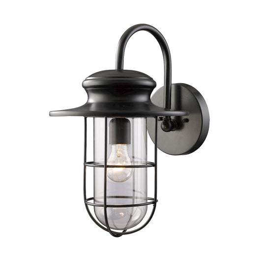 ELK SHOWROOM 42285/1 Portside 17.5'' High 1-Light Outdoor Sconce - Matte Black