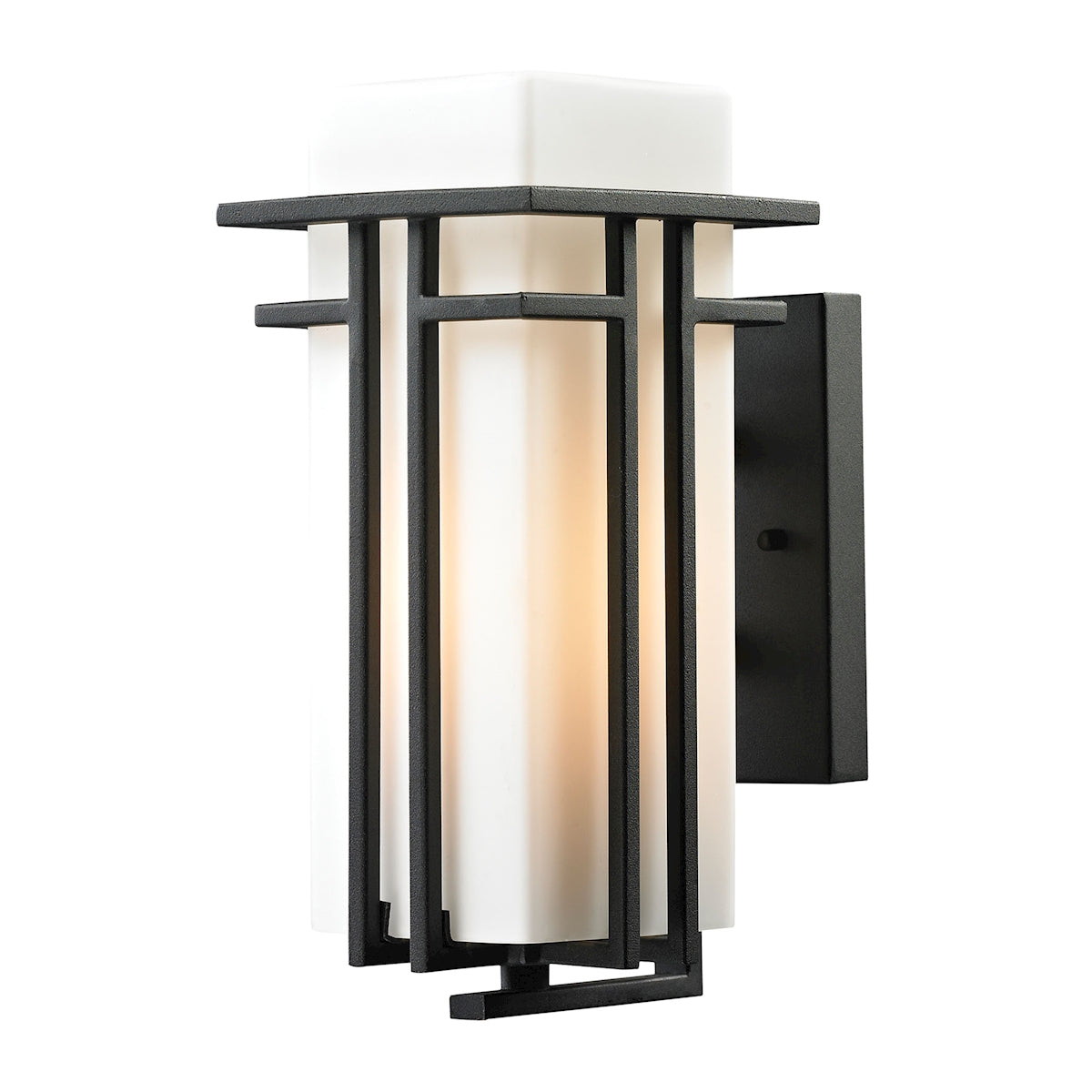 ELK SHOWROOM 45085/1 Croftwell 12'' High 1-Light Outdoor Sconce - Textured Matte Black