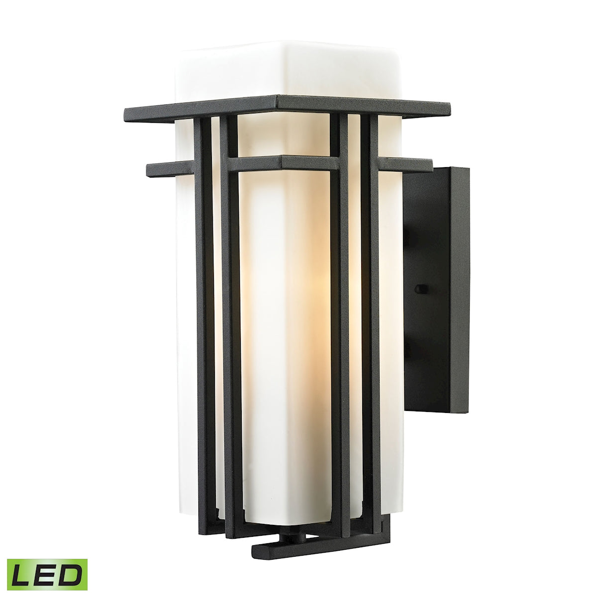 ELK SHOWROOM 45086/1-LED Croftwell 15'' High 1-Light Outdoor Sconce - Textured Matte Black