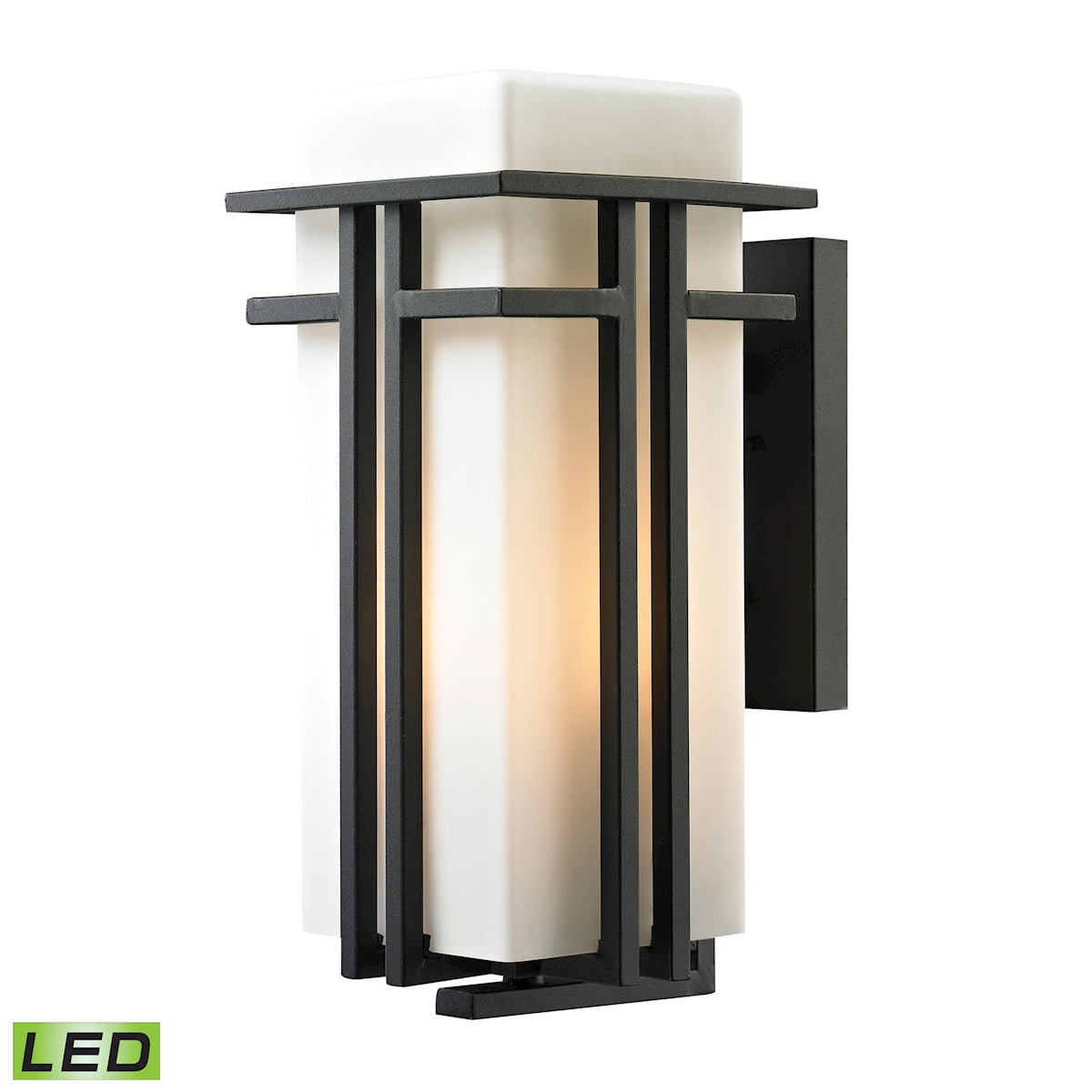 ELK SHOWROOM 45087/1-LED Croftwell 17'' High 1-Light Outdoor Sconce - Textured Matte Black