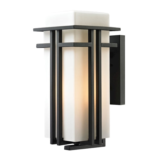 ELK SHOWROOM 45087/1 Croftwell 17'' High 1-Light Outdoor Sconce - Textured Matte Black