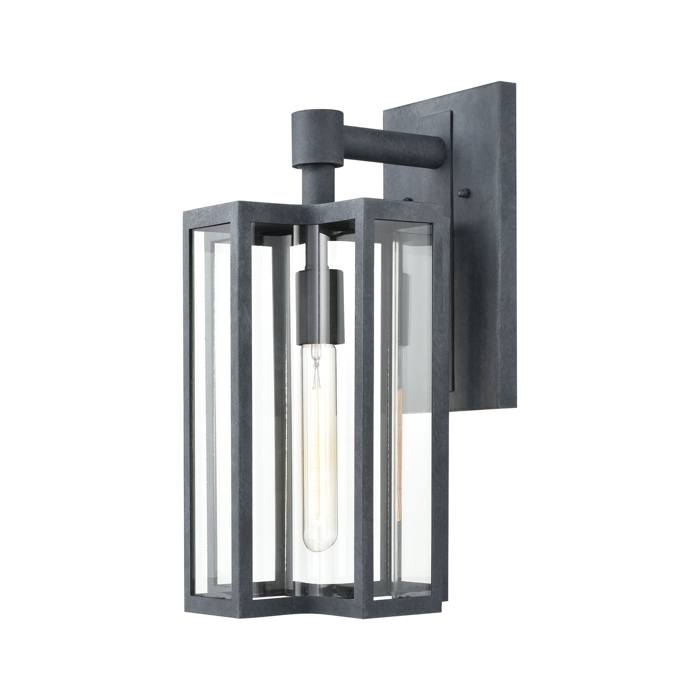 ELK SHOWROOM 45165/1 Bianca 16'' High 1-Light Outdoor Sconce - Aged Zinc