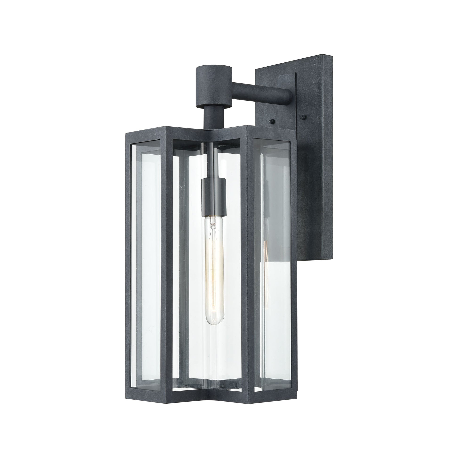 ELK SHOWROOM 45166/1 Bianca 20'' High 1-Light Outdoor Sconce - Aged Zinc