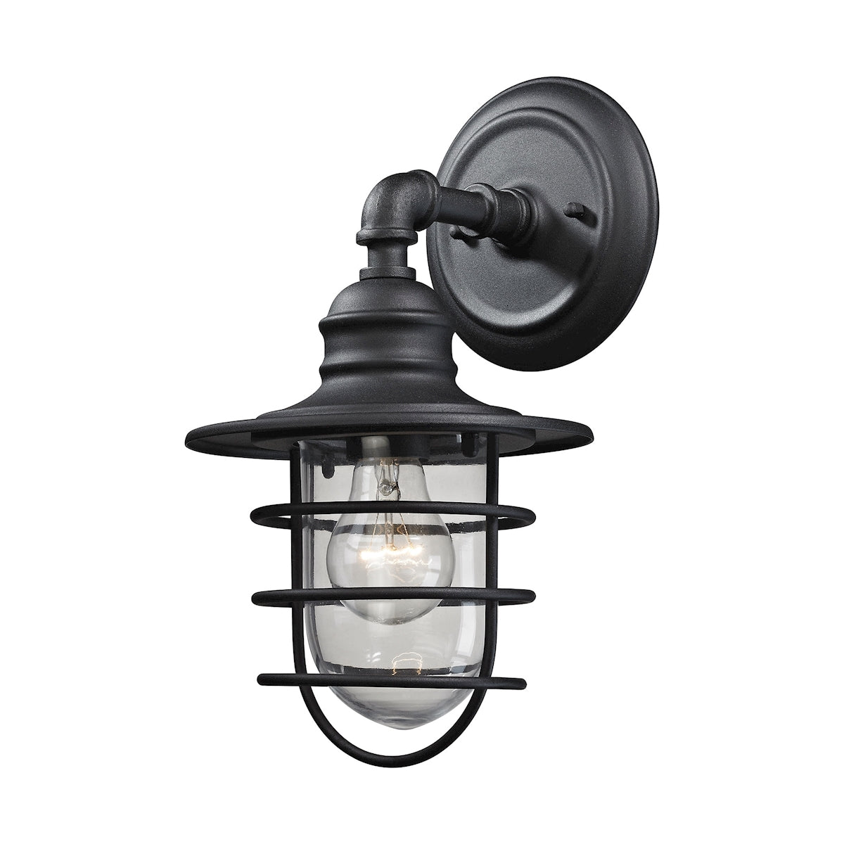 ELK SHOWROOM 45212/1 Vandon 13'' High 1-Light Outdoor Sconce - Textured Matte Black