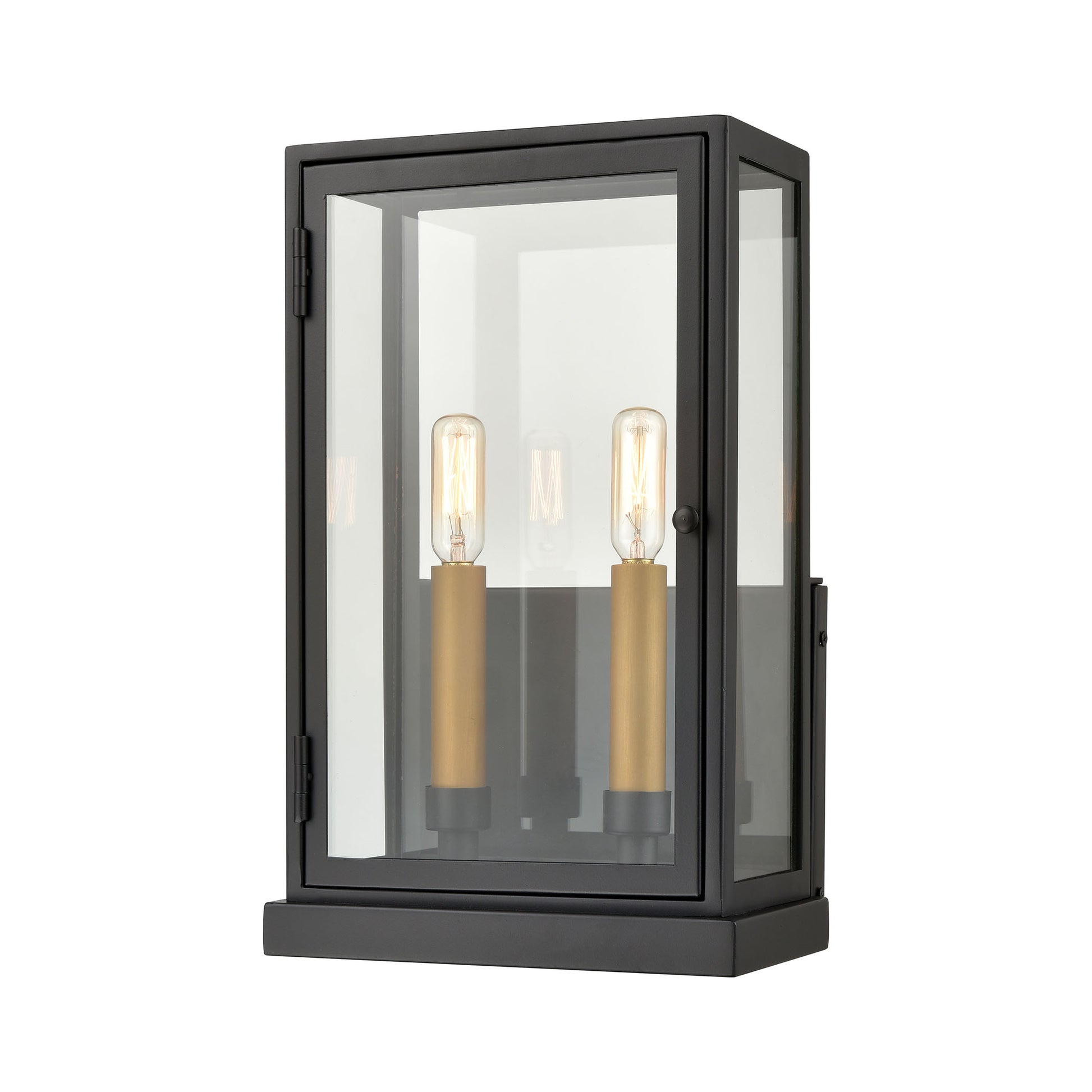 ELK SHOWROOM 45502/2 Foundation 15'' High 2-Light Outdoor Sconce - Matte Black