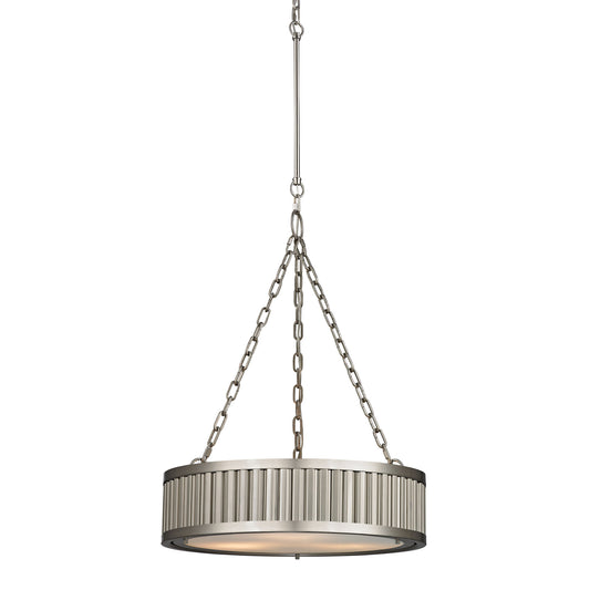 ELK SHOWROOM 46114/3 Linden Manor 20'' Wide 3-Light Chandelier - Brushed Nickel