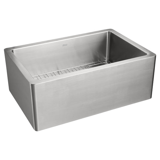 AMERICAN-STANDARD 1180SB3020SS.075, Avery 30 x 20-Inch Stainless Steel Undermount or Flush Mount Single Bowl Apron Front Kitchen Sink in Stainless Stl