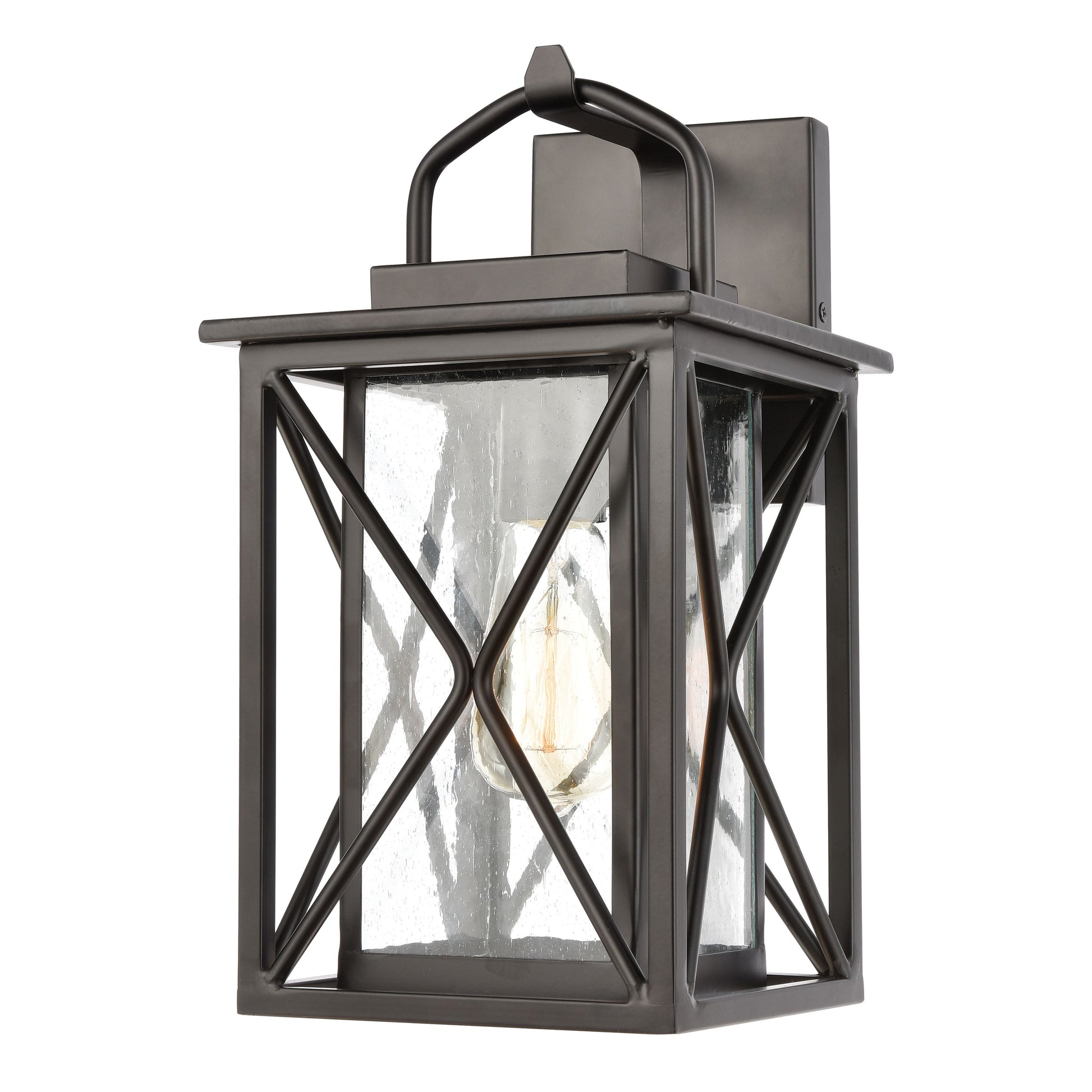 ELK SHOWROOM 46750/1 Carriage Light 13'' High 1-Light Outdoor Sconce - Matte Black