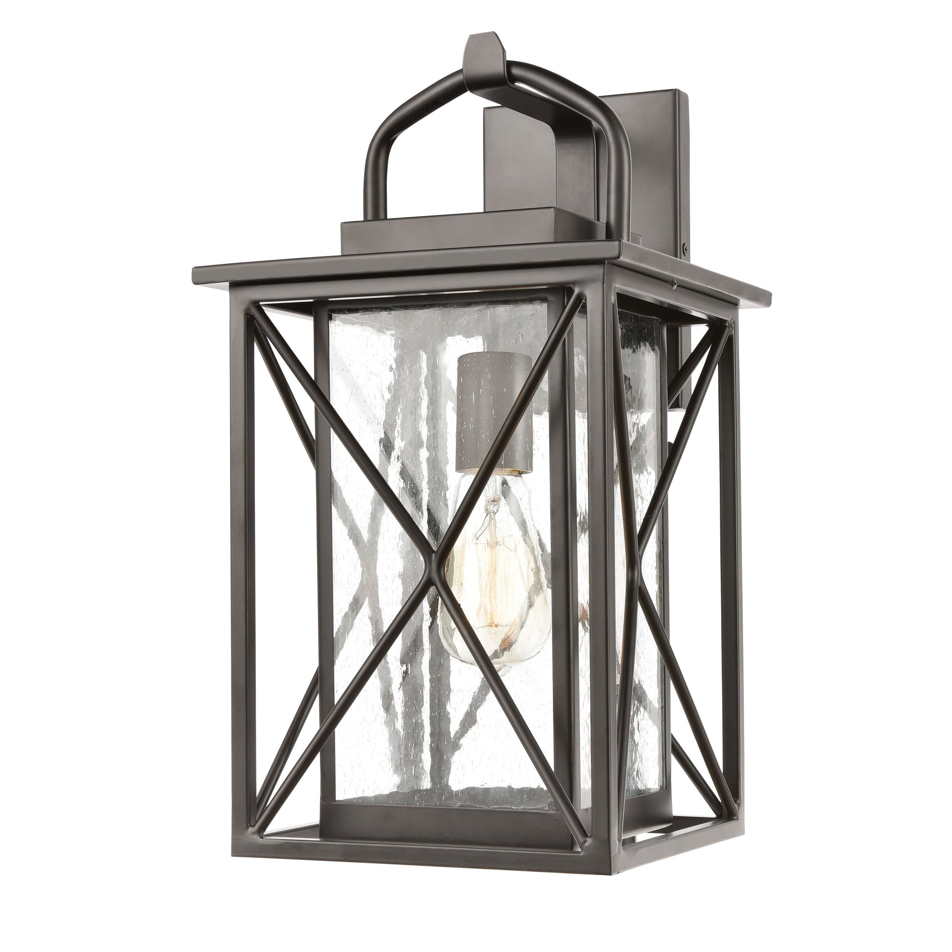 ELK SHOWROOM 46751/1 Carriage Light 17'' High 1-Light Outdoor Sconce - Matte Black