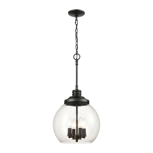 ELK SHOWROOM 46814/4 Chandra 13'' Wide 4-Light Pendant - Matte Black