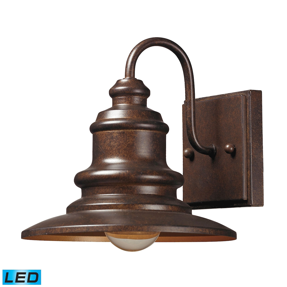 ELK SHOWROOM 47010/1-LED Marina 8'' High 1-Light Outdoor Sconce - Hazelnut Bronze