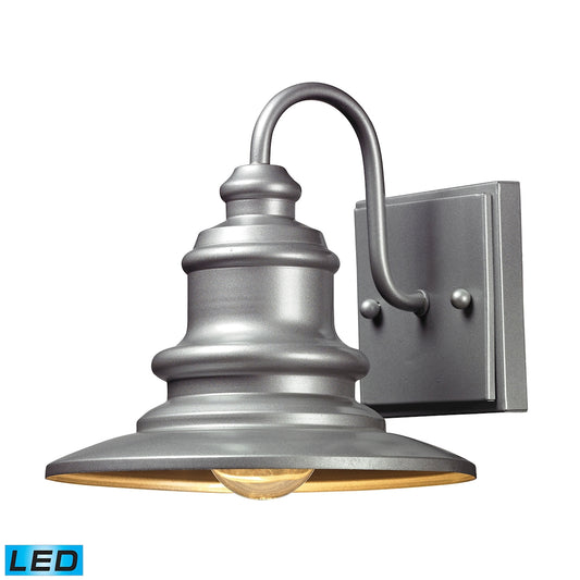 ELK SHOWROOM 47020/1-LED Marina 8'' High 1-Light Outdoor Sconce - Matte Silver