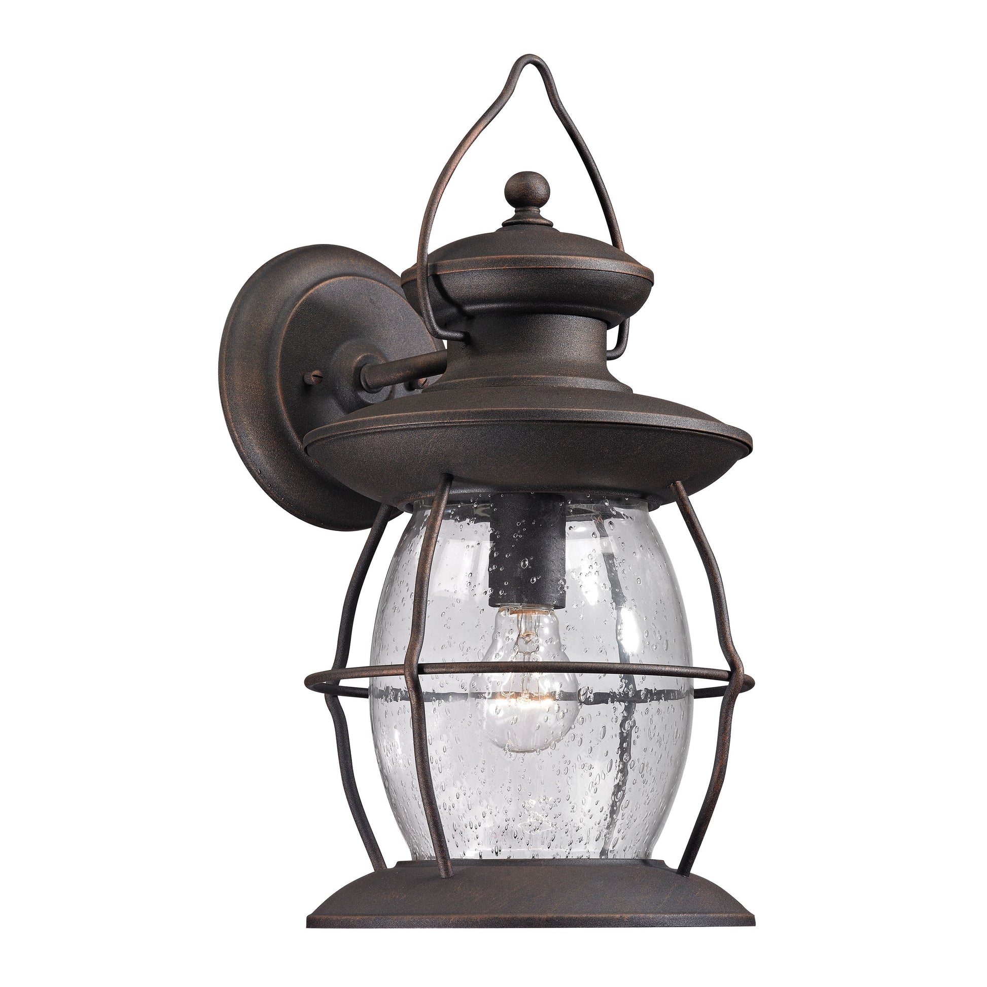 ELK SHOWROOM 47042/1 Village Lantern 17'' High 1-Light Outdoor Sconce - Weathered Charcoal