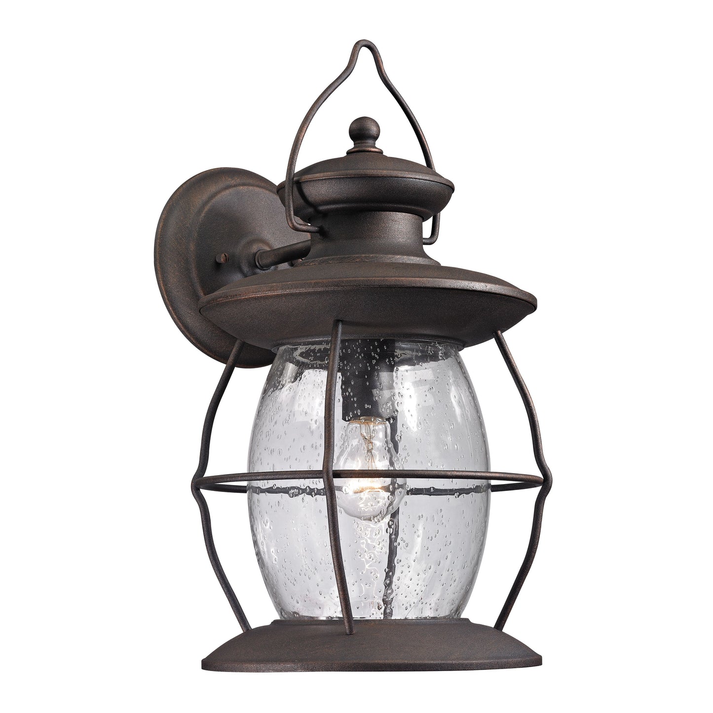 ELK SHOWROOM 47044/1 Village Lantern 18'' High 1-Light Outdoor Sconce - Weathered Charcoal