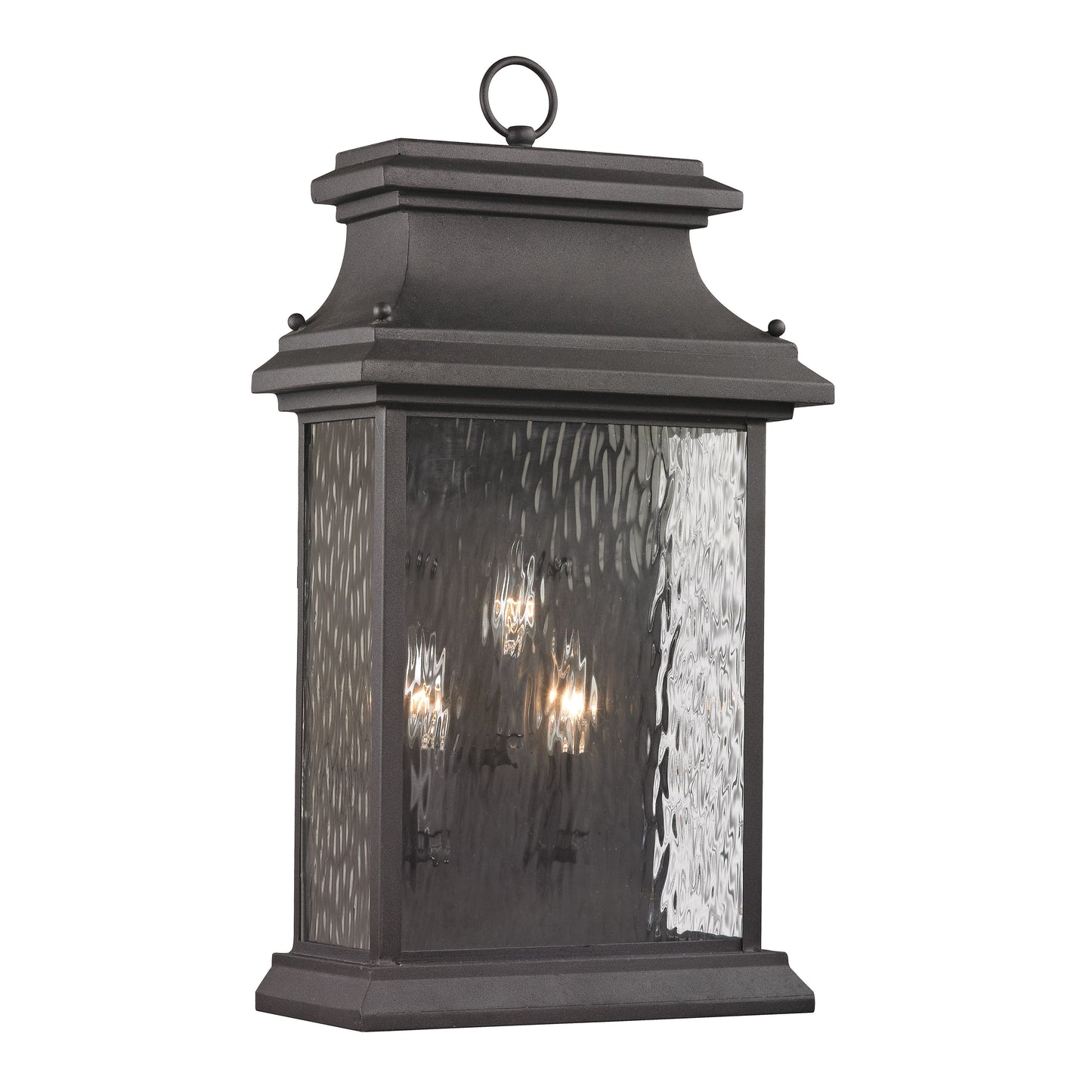 ELK SHOWROOM 47054/3 Forged Provincial 23'' High 3-Light Outdoor Sconce - Charcoal