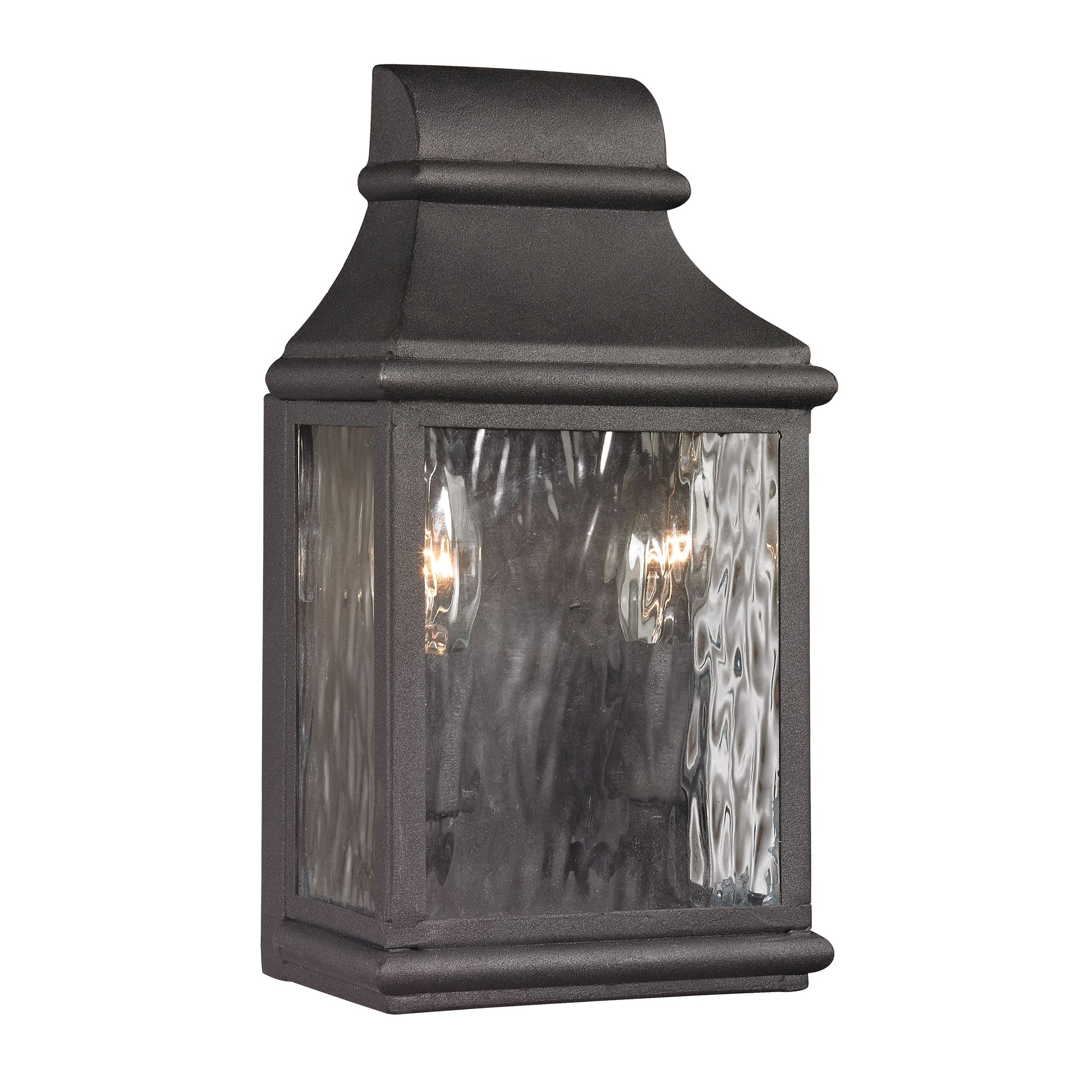 ELK SHOWROOM 47070/2 Forged Jefferson 11'' High 2-Light Outdoor Sconce - Charcoal