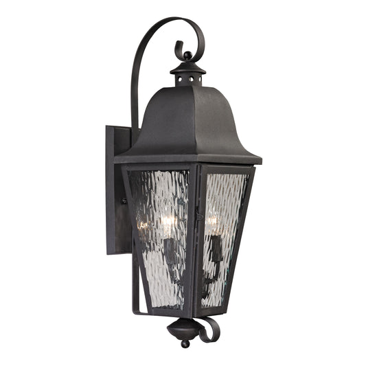 ELK SHOWROOM 47101/2 Forged Brookridge 24'' High 2-Light Outdoor Sconce - Charcoal