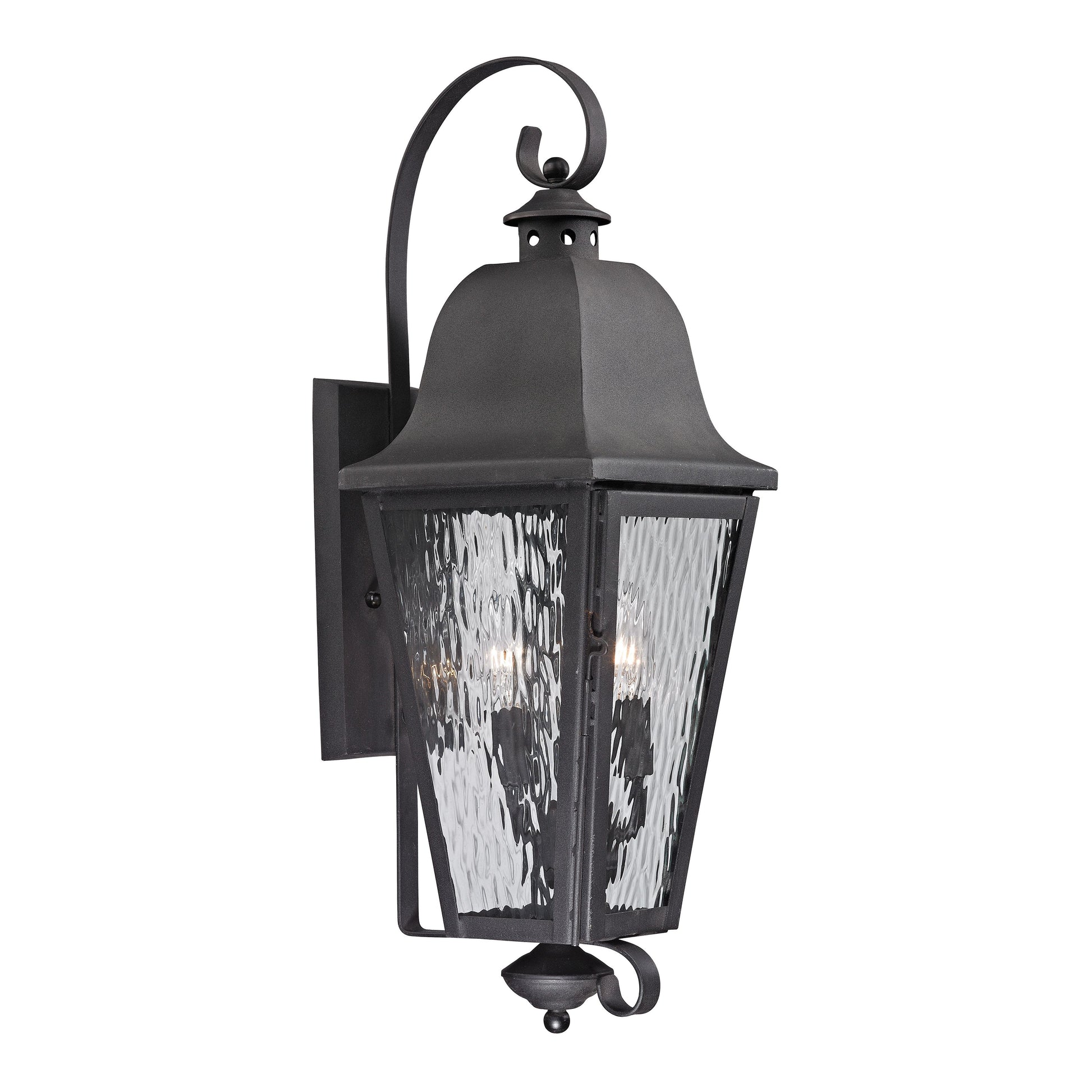 ELK SHOWROOM 47102/3 Forged Brookridge 30'' High 3-Light Outdoor Sconce - Charcoal