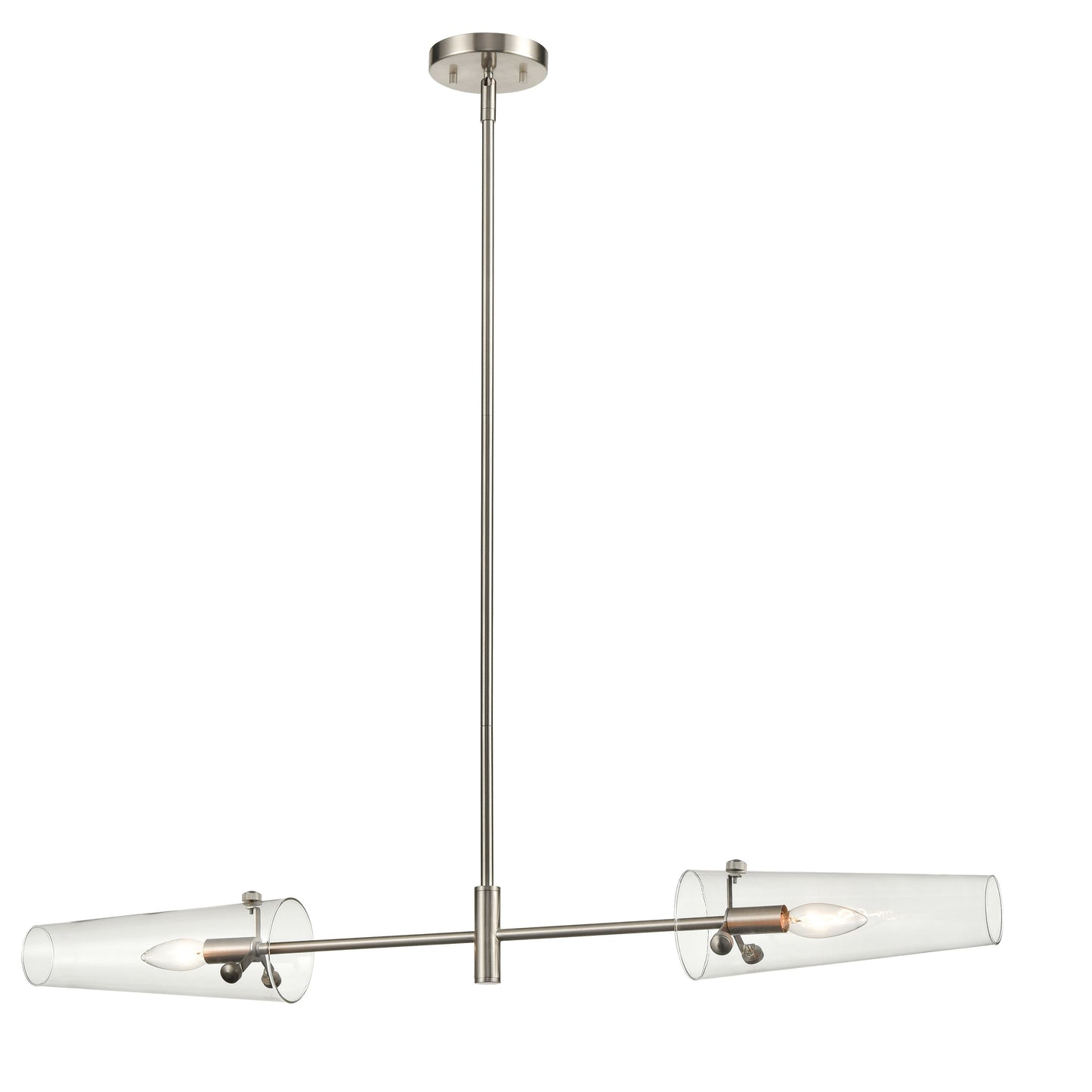 ELK SHOWROOM 47225/2 Valante 38'' Wide 2-Light Linear Chandelier - Satin Nickel