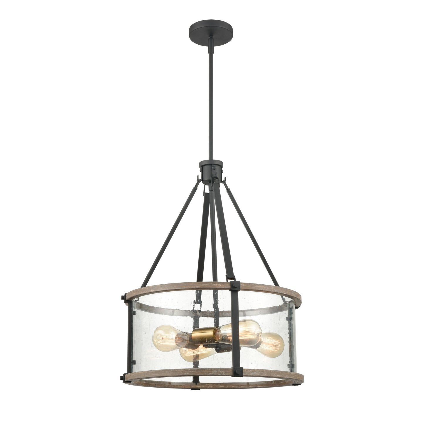 ELK SHOWROOM 47288/4 Geringer 18'' Wide 4-Light Pendant - Charcoal