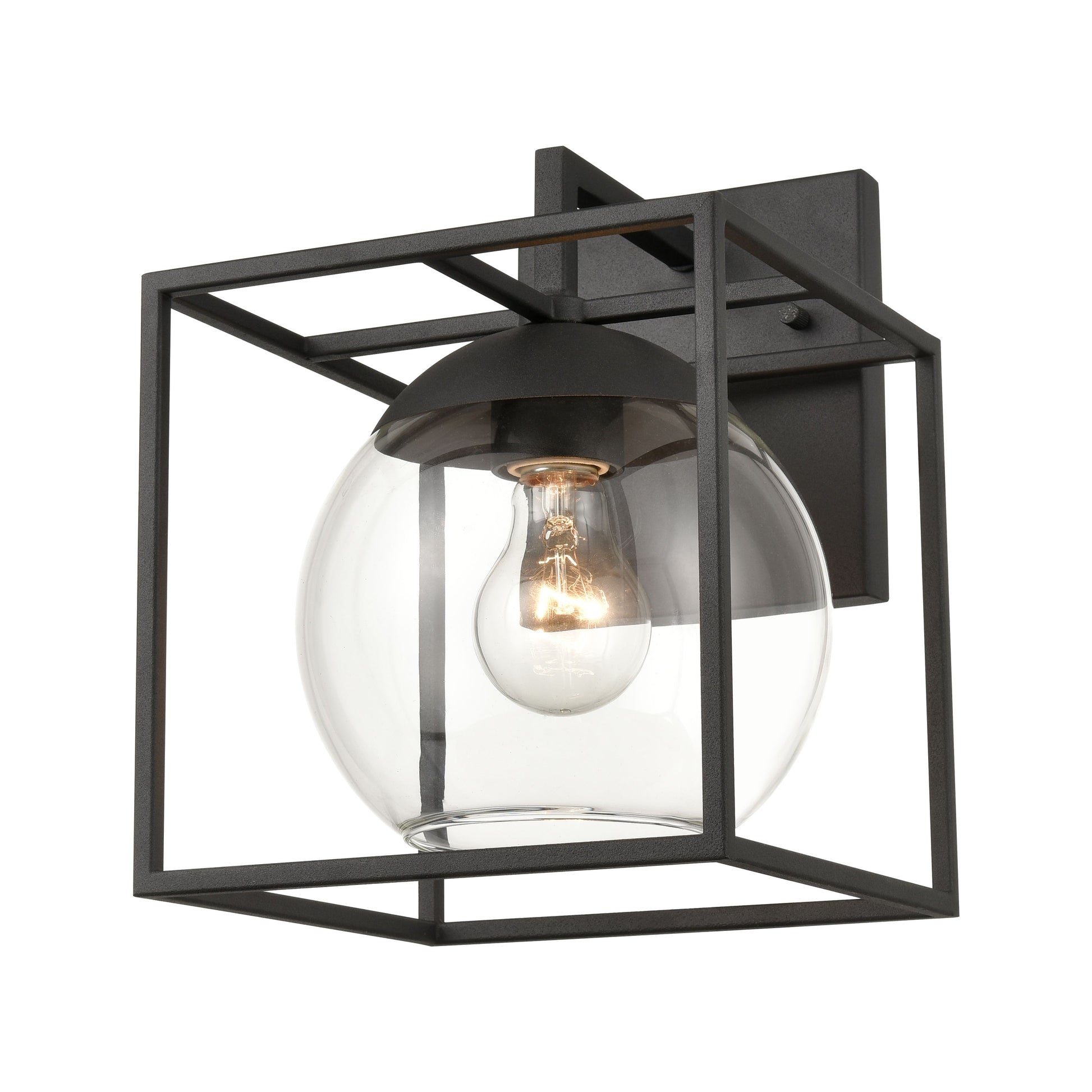 ELK SHOWROOM 47321/1 Cubed 11'' High 1-Light Outdoor Sconce - Charcoal