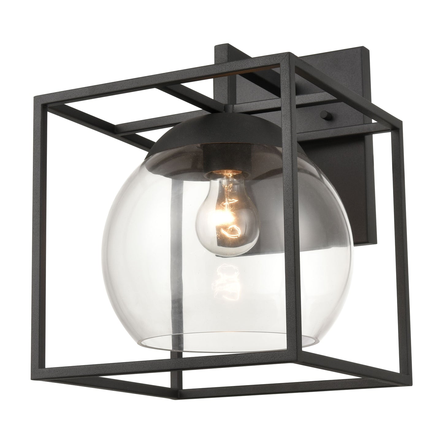 ELK SHOWROOM 47322/1 Cubed 13'' High 1-Light Outdoor Sconce - Charcoal