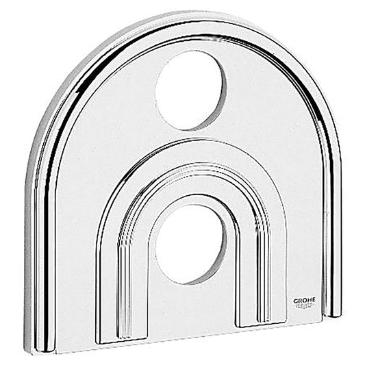 GROHE 47463IP0 Universal Chrome/Matte Chrome Escutcheon (8-1/2" X 9-1/4")