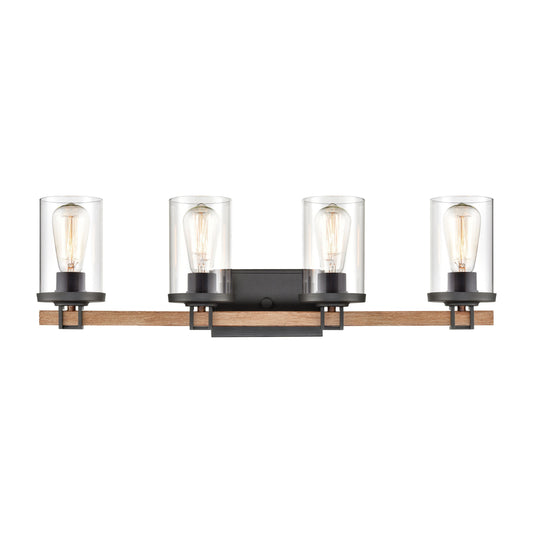 ELK SHOWROOM 47593/4 Holdfast 28'' Wide 4-Light Vanity Light - Charcoal