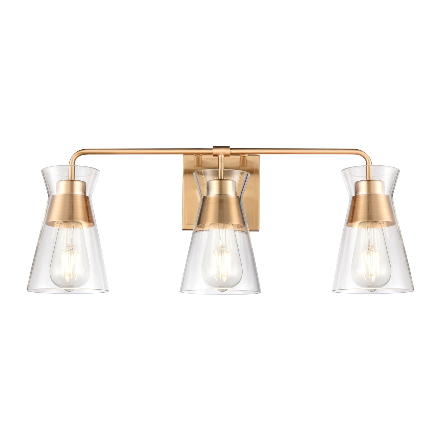 ELK SHOWROOM 47672/3 Brookville 22'' Wide 3-Light Vanity Light - Burnished Brass