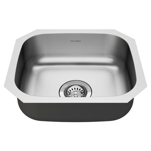 AMERICAN-STANDARD 18SB6181600S.075, Portsmouth 18 x 16-Inch Stainless Steel Undermount Single-Bowl ADA Kitchen Sink in Stainless Stl