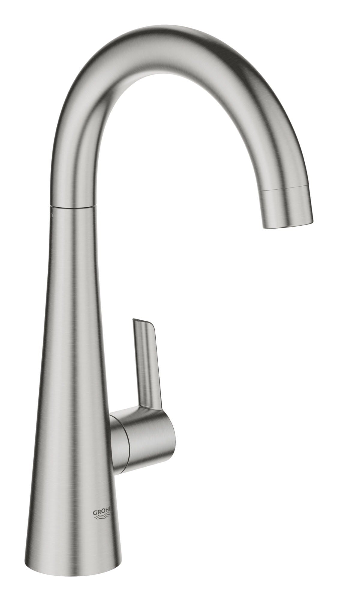 GROHE 30026DC2 Grohe Zedra Supersteel Single-Handle Beverage Faucet (Cold Water Only) with Filtration 1.75 GPM
