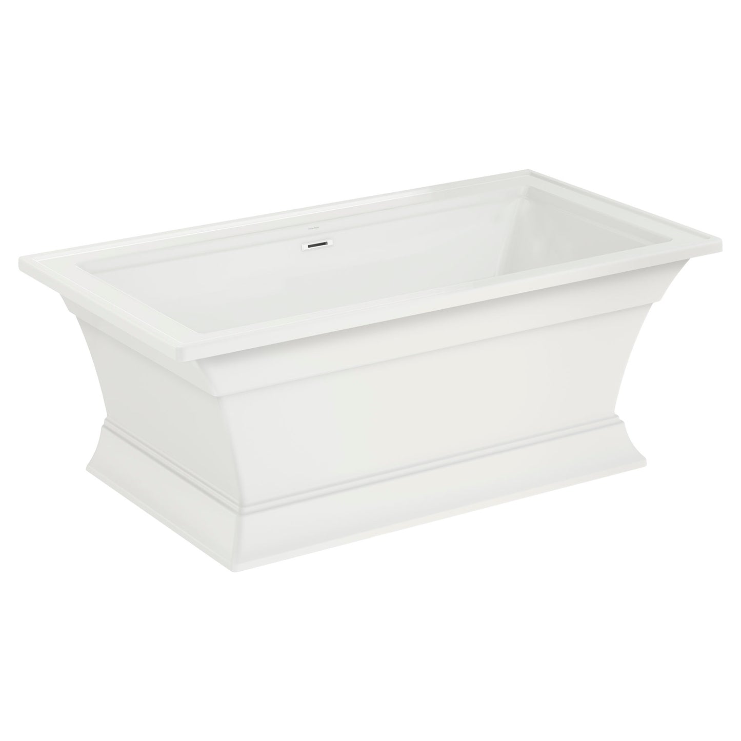AMERICAN-STANDARD 2546004.020, Town Square S 68 x 36-Inch Freestanding Bathtub Center Drain With Integrated Overflow in White