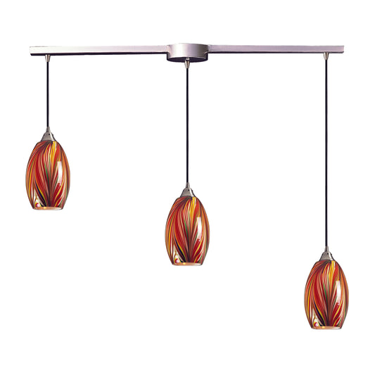 ELK SHOWROOM 517-3L-M Mulinello 36'' Wide 3-Light Pendant - Satin Nickel