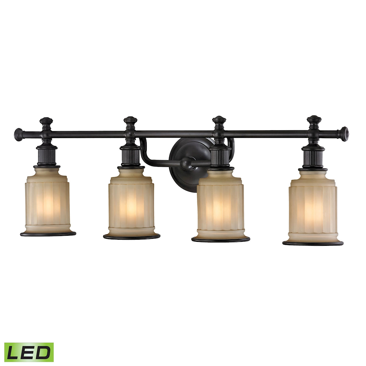 ELK SHOWROOM 52013/4-LED Acadia 30'' Wide 4-Light Vanity Light - Oiled Bronze (Includes LED Bulbs)