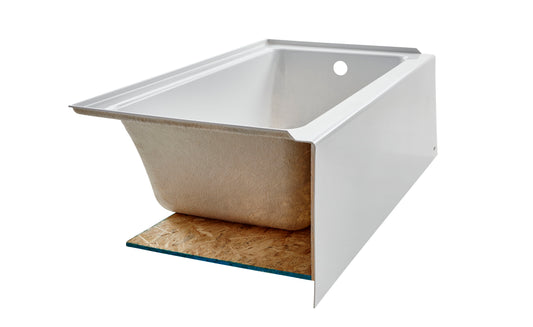 AMERICAN-STANDARD 2973102.020, Studio 60 x 30-Inch Integral Apron Bathtub With Right-Hand Outlet in White